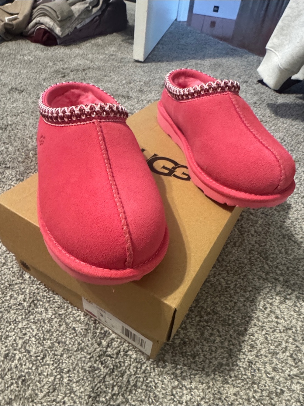 UGG Kids Pink Slip-On Clog Slippers